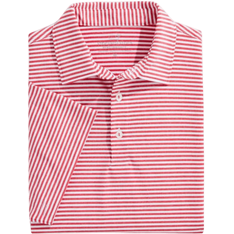 Vineyard Vines Men's Blank Heathered Winstead Stripe Sankaty Polo - Polos - SwagWear