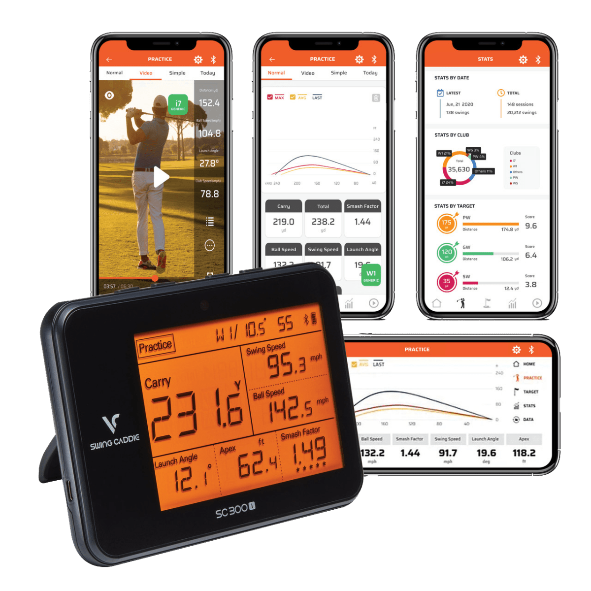 Voice Caddie Swing Caddie SC300i Portable Launch Monitor - Launch Monitors - SwagWear