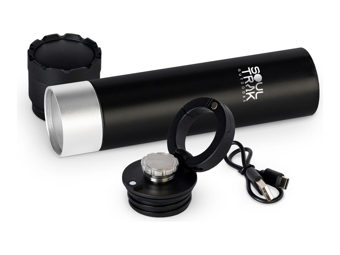 VSSL Insulated Flask with Bluetooth® Speaker - Black - Flasks