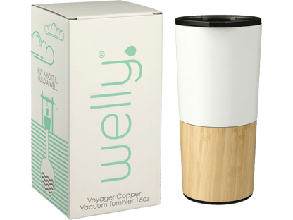Welly® Copper Vacuum Tumbler 16oz w/ GB - Travel Tumblers - SwagWear