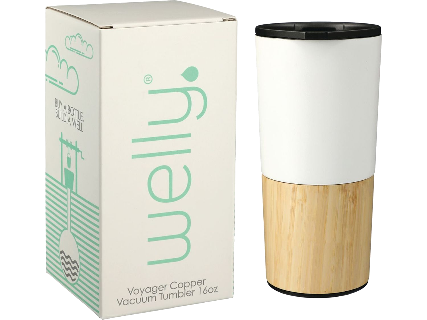 Welly® Copper Vacuum Tumbler 16oz w/ GB - White / 16oz - Travel Tumblers