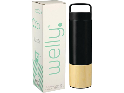 Welly® Traveler Copper Vacuum Bottle 18oz w/ GB - Black / 18oz - Travel Tumblers