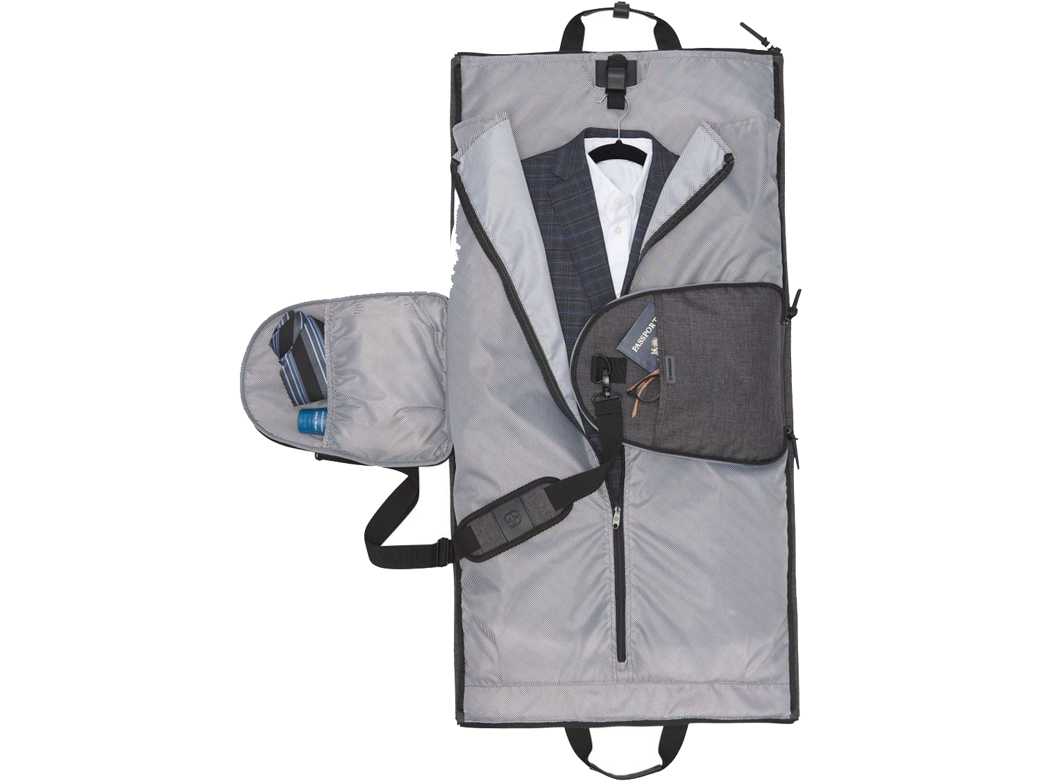 Wenger RPET Garment Duffle Bag - Charcoal - Garment Duffel Bags