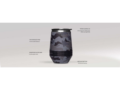 Elemental Recess 10oz Wine Tumbler - Black Camo