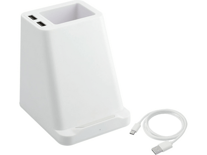 Wireless Charging Pen Holder w/ Dual Outputs - Charging Stands - SwagWear