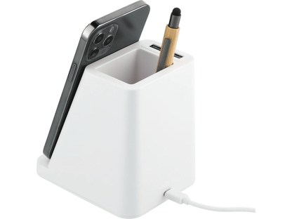 Wireless Charging Pen Holder w/ Dual Outputs - Charging Stands - SwagWear