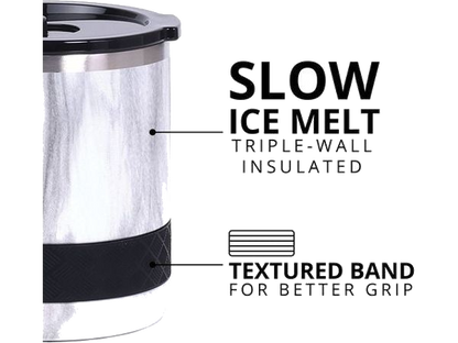 Elemental Recess 10oz Rocks Tumbler - White Marble