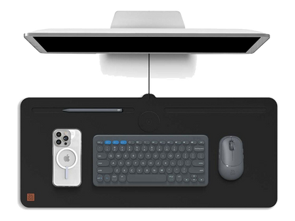 Zagg Desk Mat with Wireless Charging - Black - Charging Pads