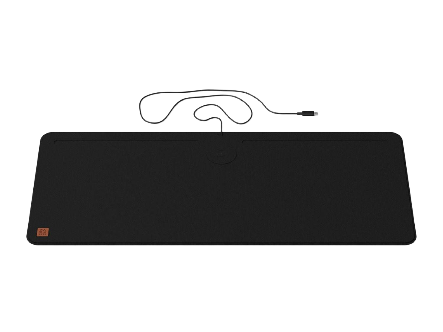 Zagg Desk Mat with Wireless Charging - Black - Charging Pads