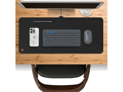 Zagg Desk Mat with Wireless Charging - Black - Charging Pads