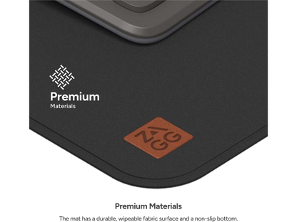 Zagg Desk Mat with Wireless Charging - Black - Charging Pads