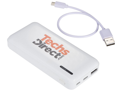 Zodiac High Density 10000 mAh Power Bank - White - Wireless Power Banks